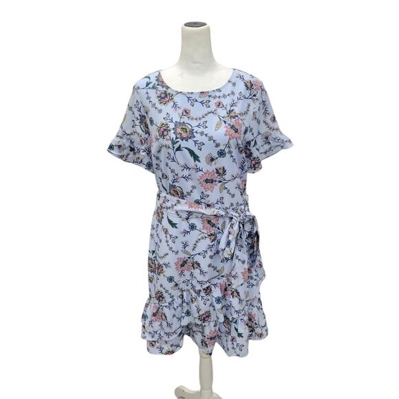 Banana Republic Fit & Flare Floral Dress Size 6 Summer Wedding Frill Ruffle‎ - Picture 1 of 9